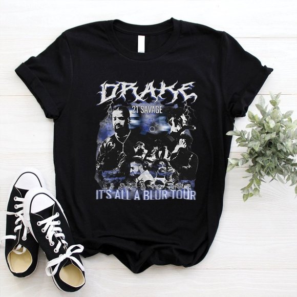 Drake 21 Savage Shirt, It's All A Blur Tour 2023, Rapper 21 Savage Shirt - Picture 1 of 1